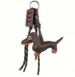  Táska Dísz, tacskó Kutya, zsinóros Kutyus, Csokoládé színű charm, Kulcstartó (01442)