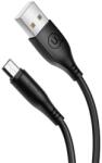  USMS töltő- és csatlakozó micro USB kábel 1m töltéshez és szinkronizáláshoz - fekete (801202473A)