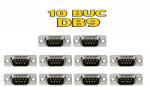 CONNFLY Set 10 conectori SERIAL tata D-Sub 9 pini lipire pe cablu 5A CONNFLY DS1033-09MUNSISS-10 (DS1033-09MUNSISS-10)