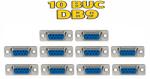 CONNFLY Set 10 conectori SUB-D SERIAL RS232 9 pini mama CONNFLY DS1033-09FUNSISS-CT-10 (DS1033-09FUNSISS-CT-10)