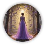  65x65mm-es kör alakú mágnes - erdei hercegnő (MAGNET-65x65-KRUH-64)