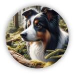  60x60mm Kör Mágnes - Ausztrál Juhász 2 (MAGNET-60X60-KRUH-6)