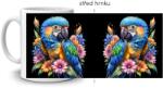  Fehér kerámia bögre 330ml képpel - trópusi ara ararauna (sötét téma) (HRNEK-90X82-BILY-405)