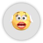  65x65 mm-es kör alakú mágnes - megdöbbent mosoly (MAGNET-65x65-KRUH-71)