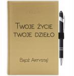  Naptár 2026 Arany A5 Motivációs Ajándék Vagy Művész Tolltartó (KALENDARZ A5 2026 TERMINARZ BĄDŹ ARTYSTĄ)
