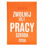  Naptár A5 2026 Narancssárga Vicces Munkatervező Szabadulj el a munkahelyedről (Kalendarz Pomarańczowy Zwolnij Się Z Pracy)