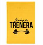 FunnyCase Naptár A5 2026 Sárga Tervező Személyi Edző Hallgassa meg az Edzőt (Kalendarz 2026 Żółty Słuchaj Się Trenera)