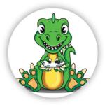  65x65mm kör mágnes - vidám dino távirányítóval (MAGNET-65x65-KRUH-34)