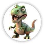  60x60mm kör mágnes - tyrannosaurus rex (MAGNET-60X60-KRUH-45)