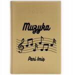 FunnyCase Könyvnaptár 2026 Zene Hölgy *név* Arany Tervező Ajándék Minták (Kalendarz Złoty JEST PANI PRZEWODNIKIEM)