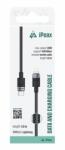 iPEAX Textil kábel USB-C / villám 1 m, USB 2.0 - fekete (90010102)