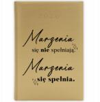 FunnyCase Könyvnaptár 2026 Álmok Valóra Válnak Arany tervező határidőnapló minták (Kalendarz Złoty MARZENIA SIĘ SPEŁNIA)
