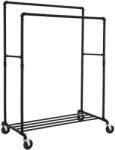 SONGMICS Gurulós ruhaállvány, fekete 100x59x146-162cm