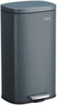 SONGMICS Szemeteskuka 30L, pedálos, lágyan záródó fedél, füstszürke 35x24x63cm