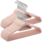 SONGMICS Bársony vállfa, csúszásmentes ruhaakasztó 50 db, rózsaszín