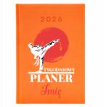  Naptár A5 2026 Narancssárga határidőnapló heti tervező Név Wz (Kalendarz Pomarańczowy Tygodniowy Planer Imię)