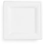 Vegware Lebomló cukornád tányér, négyszögletes, 20 cm | 125 db/csomag