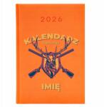  Naptár A5 2026 Narancssárga Napi Határidőnapló Vadásznak Vadász Név (Kalendarz Pomarańczowy Myśliwy Imię)