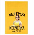 FunnyCase Naptár A5 2026 Sárga Személyre szabott Ajándék Legjobb Pincérnő Dátum (Kalendarz Najlepsza Kelnerka Żółty)