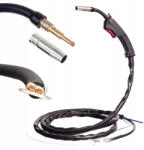 TC Technic MK14-TW14 pistolet de sudură MIG/MAG cu mâner cu supapă de gaz SGA integrată, cablu 2, 8 m, design standard TW14/MB15 (sistem Binzel MB14/15), pentru sârmă 0, 6-1, 0 mm, 140 A sarcină nominală, răcire