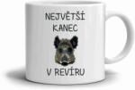  Fehér kerámia bögre 330ml képpel - a legnagyobb vaddisznó (HRNEK-90X82-BILY-420)