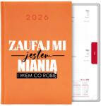  Könyvnaptár Narancssárga A5 2026 Ajándék Bébiszitternek MIX Wz (Kalendarz a5 2026 TERMINARZ PLANER ORGANIZER)