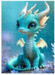  Puzzle 27x19, 5cm (35 darab) képpel - kék sárkány (PUZZLE-27X19-35-31)