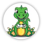  60x60mm kör mágnes - vidám dino távirányítóval (MAGNET-60X60-KRUH-34)