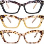  Olvasószemüveg bölcső 3 db-os Cat Eye retro nőknek +1.00