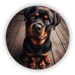  65x65mm-es kör alakú mágnes - aranyos rottweiler (MAGNET-65X65-KRUH-10)