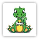  Mágnes 65x65mm négyzet alakú - vidám dino távirányítóval (MAGNET-65X65-CTVEREC-34)