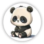  60x60mm kör mágnes - aranyos panda 2 (MAGNET-60X60-KRUH-44)