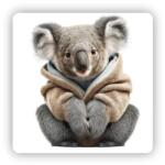  65x65mm-es négyzet alakú mágnes - Koala pulóverben (MAGNET-65X65-CTVEREC-26)