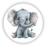  65x65mm kör mágnes - kis mosolygós elefántok (MAGNET-65x65-KRUH-40)