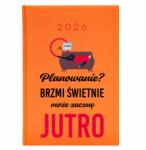  Naptár A5 2026 Narancs Tervező? Jól hangzik Lenvászon (KALENDARZ KSIĄŻKOWY POMARAŃCZ 2026)