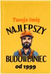 FunnyCase Naptár A5 2026 Sárga Személyre szabott A Legjobb Építő *Dátumtól* (Kalendarz Najlepszy Budowlaniec Żółty)