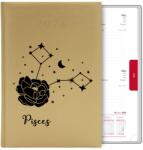  Könyvnaptár Arany A5 2026 Ajándék Zodiákus Picsces Hal MIX Wz (Kalendarz a5 2026 TERMINARZ PLANER ORGANIZER)