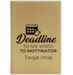  Könyvnaptár 2026-ra Arany tervező A5 Ajándék Deadline Név Minták (Złoty Planer 26 Deadline)