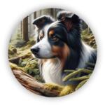  65x65mm-es kör alakú mágnes - ausztrál juhász 2 (MAGNET-65X65-KRUH-6)