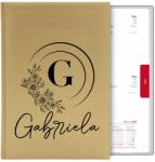 FunnyCase Naptár Arany Könyv Határidőnapló A5 2026 Tervező Gabriela Monogram Wz (Kalendarz DLA GABRIELI MONOGRAM)