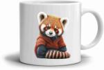  Fehér kerámia bögre 330ml képpel - vörös panda pulóverben (HRNEK-90X82-BILY-324)