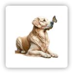  65x65mm-es négyzet alakú mágnes - Arany Retriever (MAGNET-65X65-CTVEREC-61)