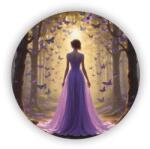  60x60mm-es kör alakú mágnes - erdei hercegnő (MAGNET-60X60-KRUH-64)