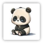  65x65mm négyzet alakú mágnes - aranyos panda 2 (MAGNET-65X65-CTVEREC-44)