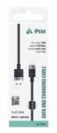  iPEAX Textil kábel USB-A / villám 1, 5 m, USB 2.0 - fekete (90010107)