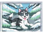 Ravensburger CreArt Játékos Husky (csillámos kövekkel) (12023261)