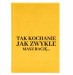  Könyvnaptár A5 2026 Sárga határidőnapló Lányoknak Igen Drágám (Kalendarz 2026 Żółty TAK KOCHANIE)