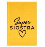 FunnyCase Naptár 2026 A5 Sárga tervező határidőnapló Ajándék Nővérnek Szuper Nővér (Kalendarz 26 Super Siostra Żółty)