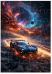 Puzzle 27x19, 5cm (35 darabos) képpel - sportkocsi a galaxisban (PUZZLE-27X19-35-68)