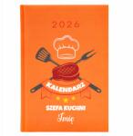  Naptár A5 2026 Narancssárga Tervező Ajándék Szakácsnak *Név* Perso (Kalendarz Pomarańcz Dla Szefa Kuchni *Imię*)